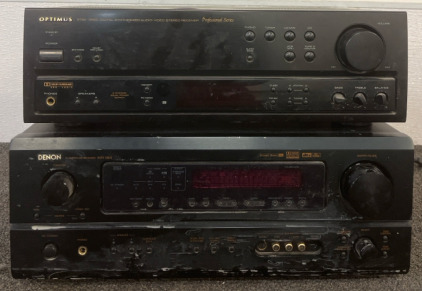 Denon AV Surround Reciever AVR 1804, Optimus Stav-3560 Digital Synthesized Audio/Video Stereo Reciever