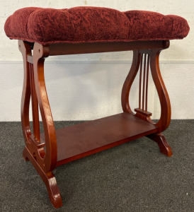 Beautiful Wood Cushoned Stool / Seat