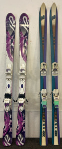 K2 SuperSweet 74 skis with bindings, K2 Three skis