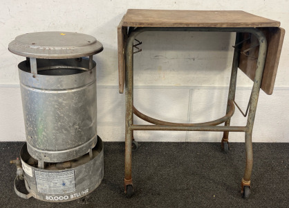 Portable Propane Convection Heater, Portable Work Table