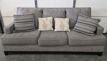 Gray Couch With (4) Pillows