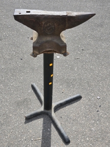 Vulcan Brand Anvil (Welded Onto Stand) - 19⅞"L x 8&frac14;"W x 9⅜"H