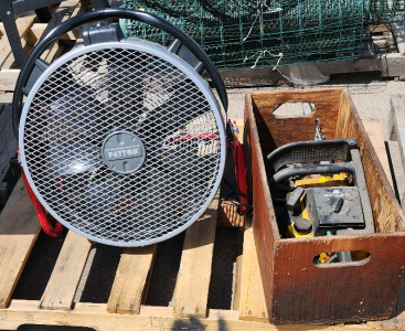 McCulloch Chainsaw, And A Patton PUF1810C-BM 18-Inch High Velocity Fan