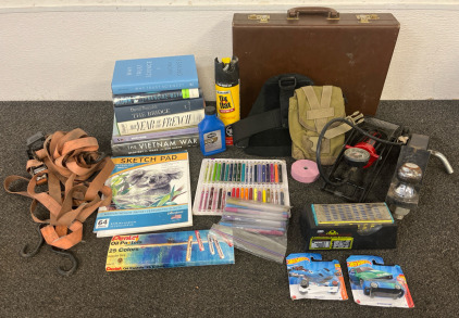 Fifth Wheel Hitch, Foot Bike Pump, Briefcase, Books, Art Supplies & More