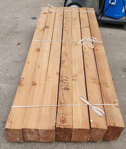 7 - 8'9"x9"x5"1/4" Wooden Posts..