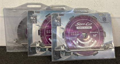 (3) (2) Husqvarna Soff-Cut XL14-1000 purple blades