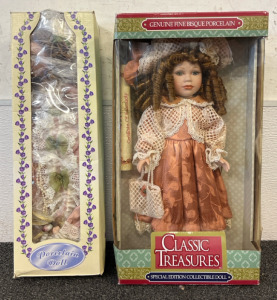 Classic Treasure Porcelain Doll & Hand Painted Porcelain Doll