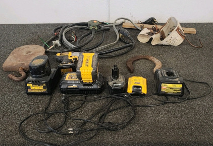 Dewalt Batteries, Chargers, A Drill, And More