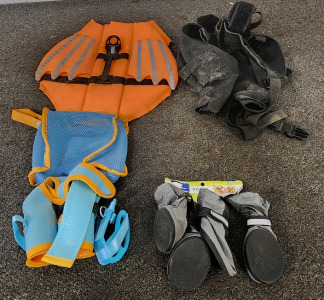 Large Dog Life Jacket, Large Dog Boots, Small And Large Dog Leg Braces