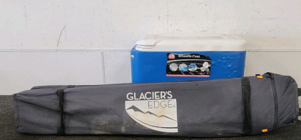 Glacier's Edge Gazebo And An Igloo Wheelie Cooler