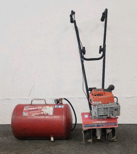 Troy-Bilt Mini-Tiller And A Portable Air Tank