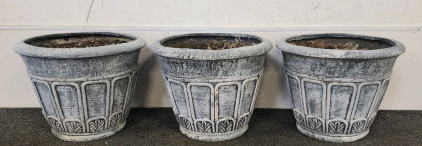 (3) Large Planter Pots