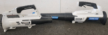 Hart 20V Cordless Hybrid Blower/Sweeper And A Hart 20-Volt Brushless 110 mph at 350 CFM Turbo Fan Blower