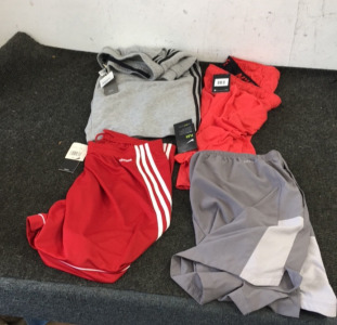 (2) Pairs of Adidas Shorts, (2) Pairs of Dri-Fit Nike Shorts, All With Tags Attached