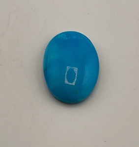 17.67ct. Oval Cut And Polished Sleeping Beauty Turquoise Gemstone. ($100.00 Retail Value)