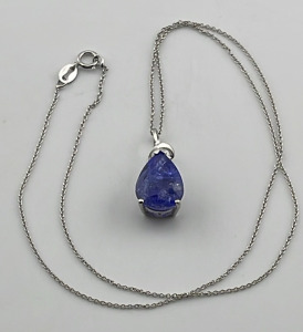 .925 Sterling Silver 8.91ct. Tanzanite Zoisite Pendant And Necklace W/ GGA C.O.A. ($3,470.00 Retail Value)