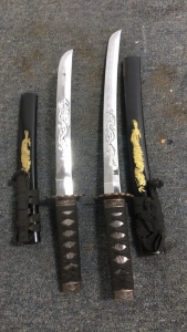 (2) Dull Short Katanas