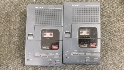 (2) Sony Microcassette-Transcriber