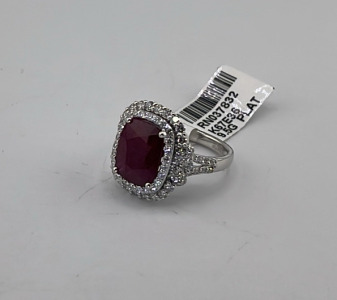 Platinum 4.31ct. Ruby & 1.11ct. Diamonds Ladies Ring, Size 6-1/2 W/ AIGL C.O.A. (Retail Value $21,786.00)