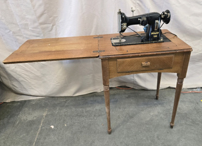 Vintage Sewing Machine PFAFF 130 Antique Sewing Machine With Original Table