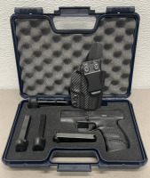 Walther PPS Model 9mm Caliber, Semi Automatic Pistol In Original Hard Case W/ (4) Extra Magazines & Carbon Fiber Holster - 7