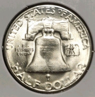 1952-S MS65 Gem Silver Franklin Half Dollar - 2
