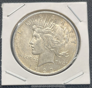 1922 Silver Peace Dollar (Verified) (Carded)