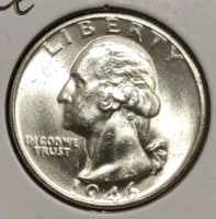 1946-D MS64 Choice Silver Washington Quarter - 3