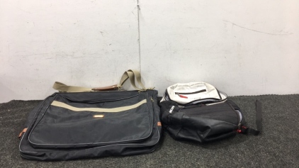 Jaguar Garment Bag, Under Armour Backpack