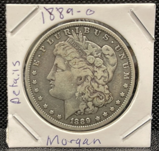 1889-O Morgan Dollar Coin, US Mint, Silver, New Orleans