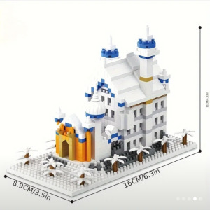 3260pcs of Miniature Building Blocks of Famous World Landmarks, Swan Lake Castle, World Landscape Architectural Models, Birthday And Holiday Gift