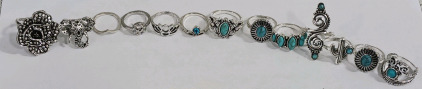 (15) Boho Chic Ring Collection - Sizes 4&frac12; to 7