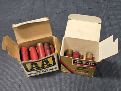(2) Boxes of Assorted Shotgun Rounds - 12-Gauge, Winchester & Western AA, Federal Hi-Power Magnum
