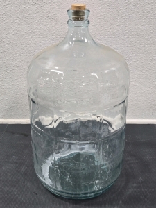 Vintage Crisa Glass 5-Gallon Jug w/ Cork