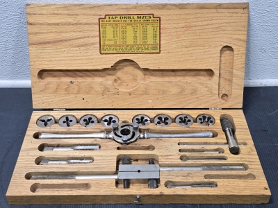 Vintage Ace Tap & Die Set by Henry L. Hanson Co. In Original Wood Box