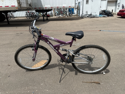 (1) 26&rdquo; Next PowerClimber 18 Speed Index Shifting Purple Bike