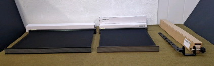 (4) Wall Mounted Retractable Drying Nets, (1) 22"L x 14"W, (3) 16"L x 14"W & (1) 14"L Hanger Rack