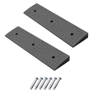 (1) 2-Pack Of Heavy Duty Rubber Curb Ramps, 2'' Rise, 6600 LBS/3T Capacity, 39"L. 10"w