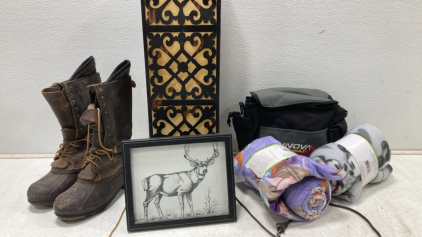 Disc Golf Bag - Vintage Boots - Antique Lamp & More!