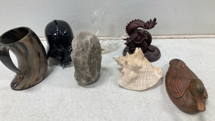 Assorted Decor - Sea Shell - Bronze Duck - Dragon - Darth Vader & More!!!