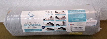 (1) Adjustable Bed Wedge Pillow, Grey