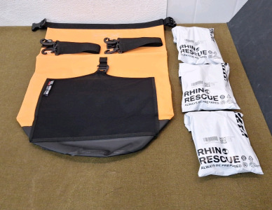 (1) Kemi Moto 20L Dry Bag & (3) 2-Packs Of Rhino Rescue 6" Emergency Trauma Bandages