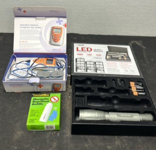 (1) Neurotech Avivia Stim XP (1) Mosquito Repellent Refills (1) Flashlight w/ Spare Batteries