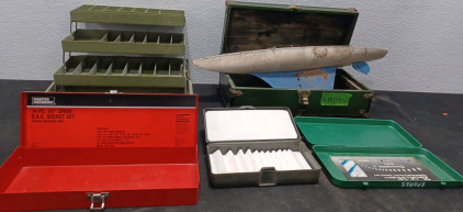 Empty fishing & Tool Box's.