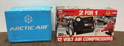 (1) Artic Air Conditioning Device (1) 12 Volt Air Compressor