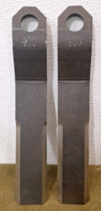 (2) Rotary Brush Cutter Blades, 14"L x 2-1/2"W x 10mm Thick