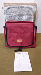 (1) Personal Wheeled Cart W/ Bag Set, Red