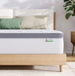 (1) Novilla 10" Twin Hybrid Mattress - 75"x39"x10" - Soft Feel w/ Pocket Coils