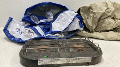 (1) Vintage Propane Grill - (3) Inflatable Rafts