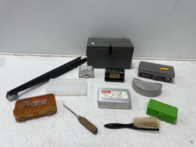 Assorted Vintage Fishing Gear And Bait Boxes